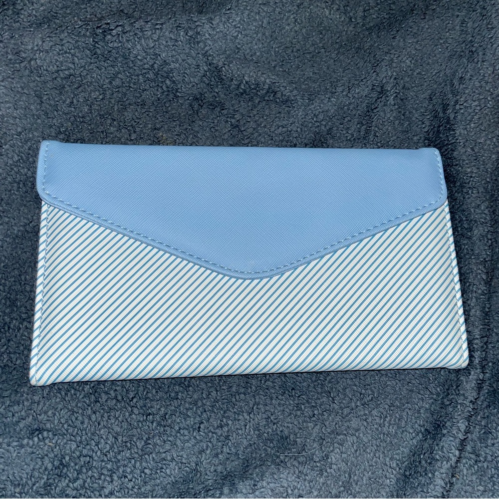 NWOT Trifold wallet blue and green. Never used.